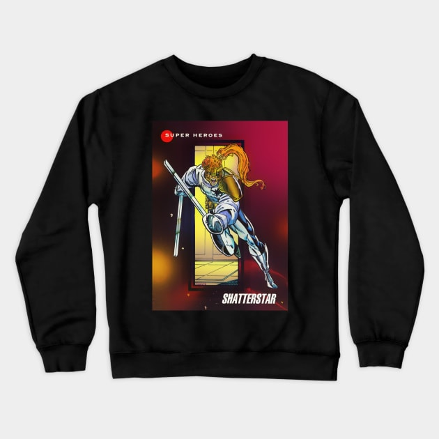 Shatterstar in action Crewneck Sweatshirt by Psychosis Media